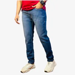 Men's Light Blue Slim Fit Stretch Denim Jeans